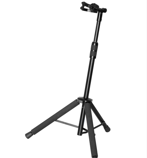 [XG328] PEDESTAL LUXSOUND, PARA GUITARRA, CON BLOQUEO AUTOMATICO, CLASSICA / ACUSTICA / ELECTRICA / BAJO, NEGRO