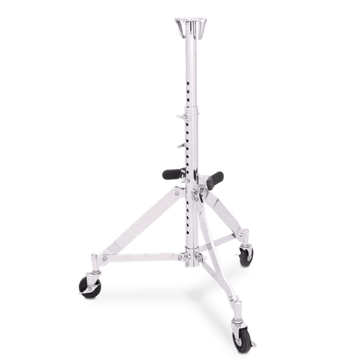 [LP290S] PEDESTAL PARA CONGA DOBLE LP, CON RODOS, ACERO CROMADO, MONTAJE TIPO DESLIZANTE