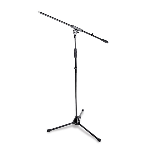 [SM209-A] PEDESTAL PARA MICROFONO ALCTRON, CON BRAZO TELESCOPICO, METALICO NEGRO, PARA USO EN ESCENARIO PROFESIONAL