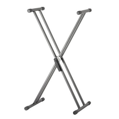 [SKS03] PEDESTAL PARA TECLADO ADAM HALL, DOBLE BARRA, COLOR NEGRO