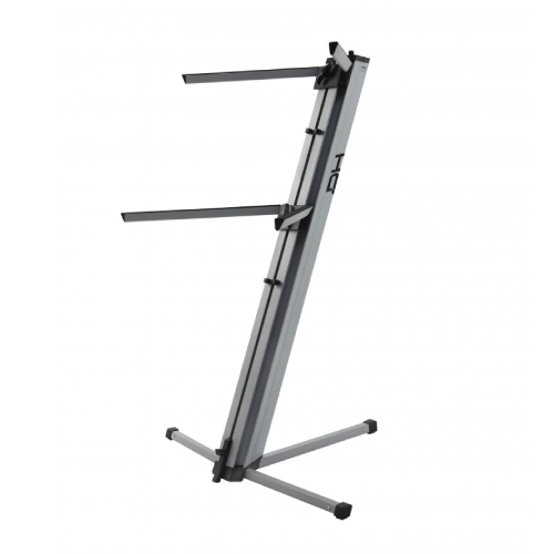 [DHKS10SL] PEDESTAL PARA TECLADO PROEL, DOBLE NIVEL PARA 2 TECLADOS, CON FUNDA, COLOR GRIS