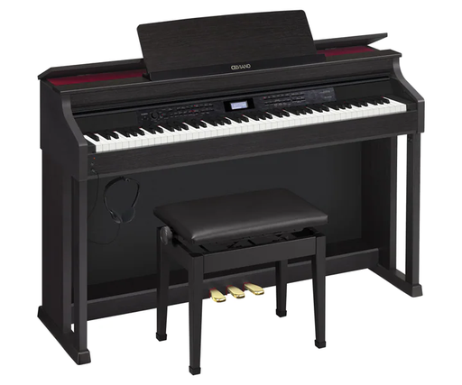 [AP-650MBKC2] PIANO DIGITAL CELVIANO CASIO, 88 TECLAS CON ACCION DE MARTILLO EN ESCALA TRI-SENSOR, COLOR NEGRO