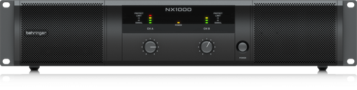 [NX1000] PODER SMARTSENSE BEHRINGER, 1,000 WATTS STEREO, CLASE D, CON COMPENSADOR DE IMPEDANCIA