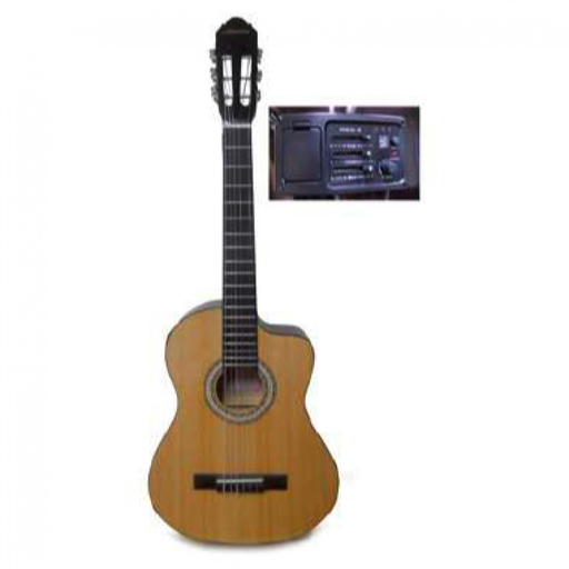 [GV-ACG101N2] REQUINTO ELECTRO-ACUSTICO VALENCIANA, 36, NATURAL, CON FUNDA