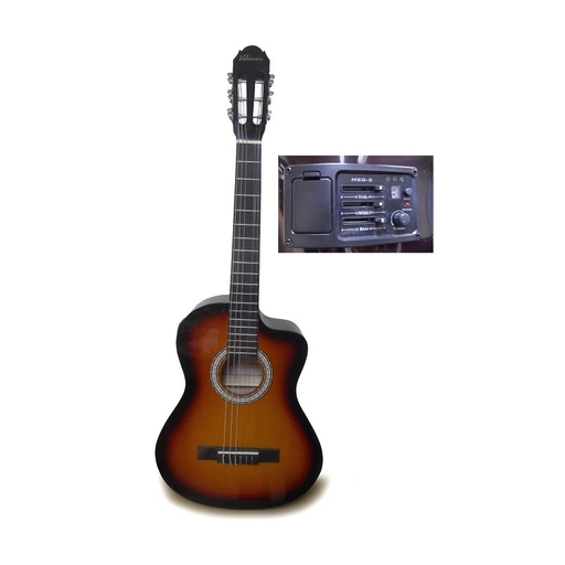 [GV-ACG101SB] REQUINTO ELECTRO-ACUSTICO VALENCIANA, 36, SUNBURST, CON FUNDA