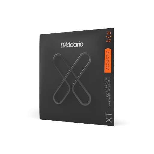 [XTABR1047] SET DE CUERDAS D´ADDARIO, PARA GUITARRA ACUSTICA, METAL, CALIBRE .010/047 80/20 BRONZE, EXTENDED LIFE + NATURAL FEEL