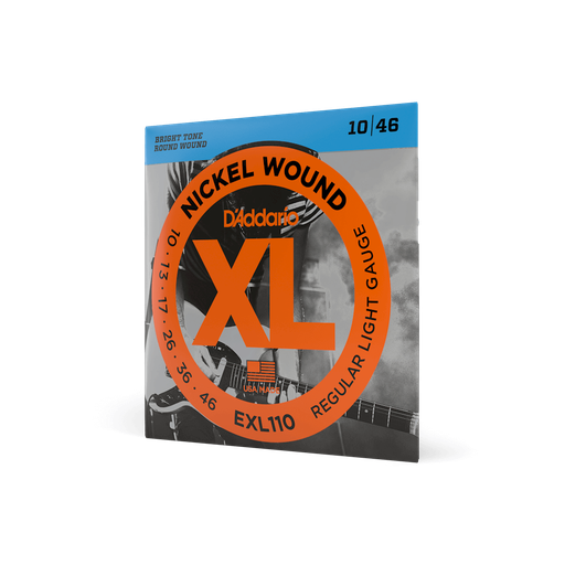 [EXL110] SET DE CUERDAS D´ADDARIO, PARA GUITARRA ELECTRICA, METAL, CALIBRE .010/046 XL NICKEL WOUND, REGULAR LIGHT GAUGE