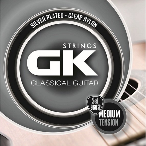 [CMA-GK960SP] SET DE CUERDAS GK, PARA GUITARRA CLASICA, NYLON, 1º, 2º,3º NYLON - 4º,5º,6º ENTORCHADO PLATEADO