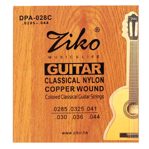 [ZDPA-028C] SET DE CUERDAS ZIKO, NYLON, VARIOS COLORES, CAJA DE MADERA RE-USABLE