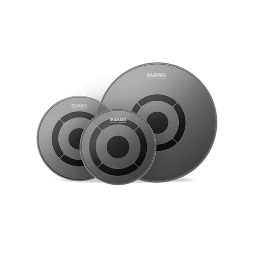 [ETP-DB1-R] SET DE PARCHES EVANS, REDUCTOR DE SONIDO, DB ONE, 10 12, y 16 COLOR NEGRO