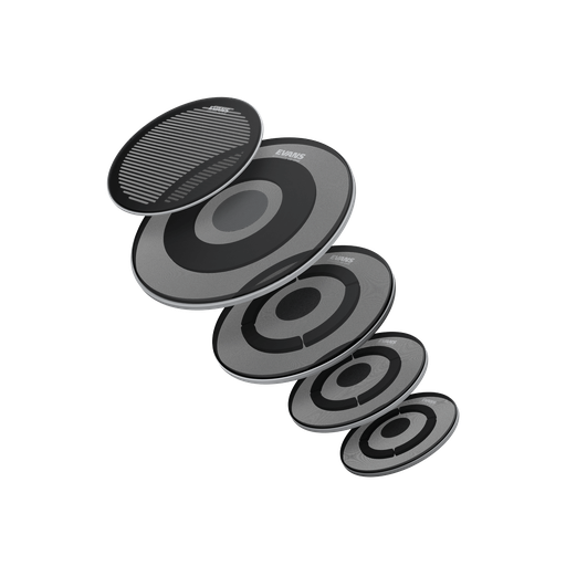 [EPPB-DB1-R] SET DE PARCHES EVANS, REDUCTOR DE SONIDO, DB ONE, 10,12, 14, 16, 22 , COLOR NEGRO