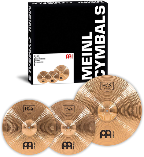 [HCSB1418] SET DE PLATILLOS MEINL, SERIE HCS BRONZE BASIC, 3 PIEZAS, HIHAT 14 (PAR), CRASH RIDE 18