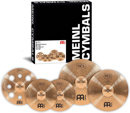 [HCSB14161820] SET DE PLATILLOS MEINL, SERIE HCS BRONZE EXPANDED, 5 PIEZAS, HIHAT 14 (PAR), TRASH CRASH 16, CRASH 18, RIDE 20