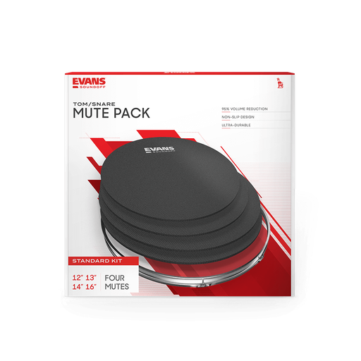 [SO-2346] SET DE SILENCIADORES EVANS, ROCK, 4 PIEZAS, 1X12, 1X13, 1X14, 1X16, COLOR NEGRO