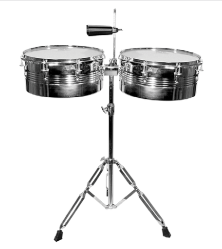 [FLDNU1415C] SET DE TIMBALES AP, CROMADO, 14 X 15  INCLUYE PEDESTAL CROMADO
