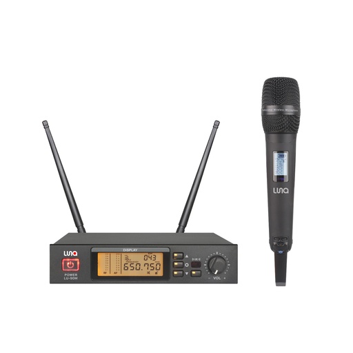 [LU-90M] SISTEMA MICROFONO INALAMBRICO LUNA, DINAMICO, DIGITAL, DE MANO, CON RECEPTOR, 200 METROS DE ALCANCE MAXIMO, NEGRO MATE