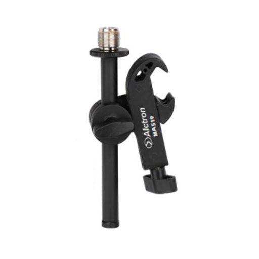 [MA519] SOPORTE ALCTRON, PARA MICROFONO, PERCUSION, METALICO, TIPO CLAMP, COLOR NEGRO