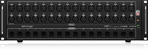 [S32] STAGE BOX BEHRINGER, MEDUSA DIGITAL, 32 ENTRADAS XLR, PREAMPLIFICADORES MIDAS, 16 SALIDAS XLR, TECNOLOGIA KLARK TEKNIK SUPERMAC, PUERTOS DE RED AES50, ULTRANET