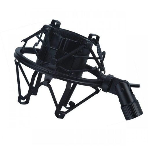 [APM225] SUSPENSION PROEL, PARA MICROFONO DE ESTUDIO, ANTI VIBRATORIO, CANASTILLA Y CINTA COLOR NEGRO