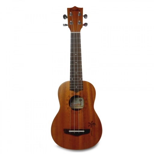 [UC-AU07LH-21] UKULELE SOPRANO 21 CARIBE, NATURAL, PALMERA, CON FUNDA