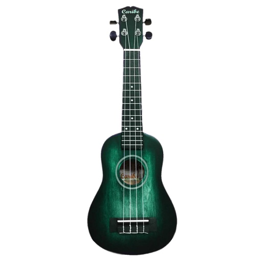 [UC-AU-H01A-GR] UKULELE SOPRANO 21 CARIBE, VERDE SOMBREADO, CON FUNDA
