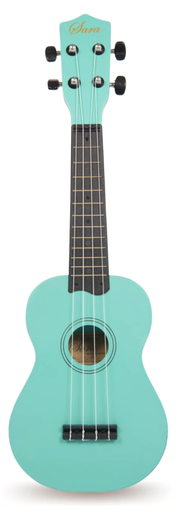 [AU01-PFB-GN] UKULELE SOPRANO 21 SARA, VERDE PASTEL, CON FUNDA