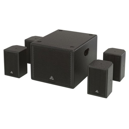 [SAT 1004] ALTAVOZ ACTIVO AMBIENTAL BEHRINGER, SUBWOOFER DE 8" ACTIVO CON AMPLIFICADOR DE SATELITES DE 4", CROSOVER INCORPORADO,  INCLUYE 5 ALTAVOCES