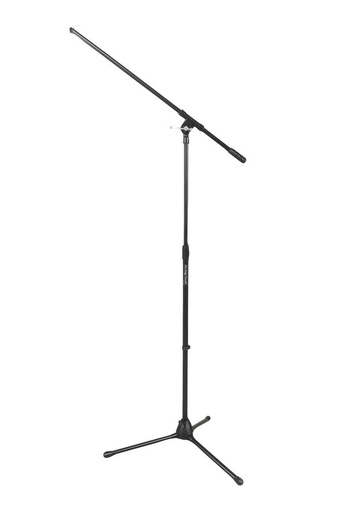 [MSA-7] PEDESTAL PARA MICROFONO AUDIOPIPE, CON BRAZO TELESCOPICO, METALICO NEGRO, PARA USO EN ESCENARIO PROFESIONAL