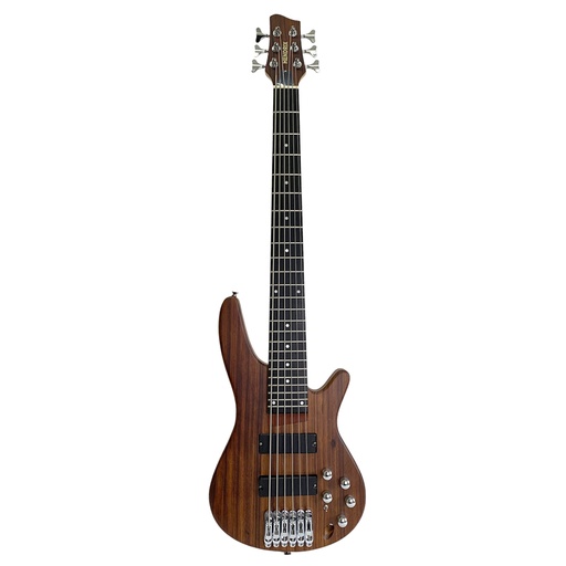 [BH-EBS646] BAJO ELECTRICO HENDRIX, 6 CUERDAS, ACTIVO, COLOR MADERA CLARO, VETEADO, CON FUNDA