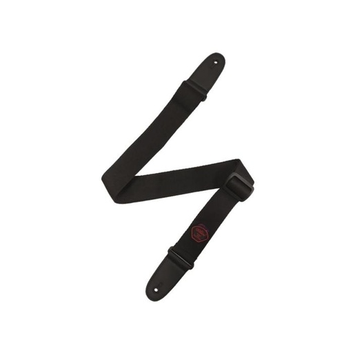 [A040-S1] CINCHO ALICE, DE ALGODÓN Y CUERO, PARA GUITARRA/BAJO, NEGRO