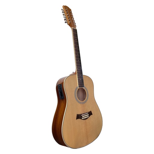 [GV-AFM16CE-12] DOCEROLA ELECTRO-ACUSTICO VALENCIANA, 44 NATURAL, CON FUNDA