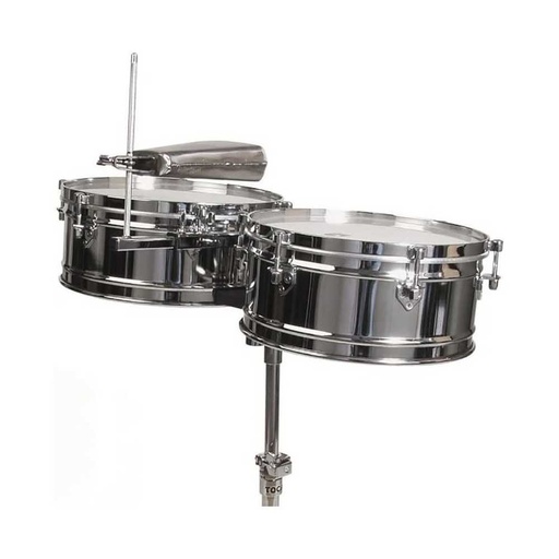 [FLDN1314C] SET DE TIMBALES AP, CROMADO, 13 X 14 X INCLUYE PEDESTAL (NO INCLUYE CCENCERRO)