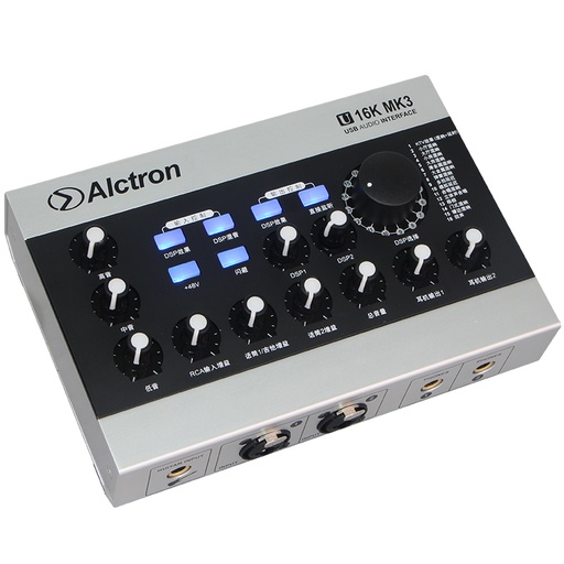 [U16K MK3] INTERFAZ DE AUDIO ALCTRON, 2 CANALES, 16 MODOS DE FUNCIONAMIENTO, 24 bits/96 KHz, USB, PLUG AND PLAY