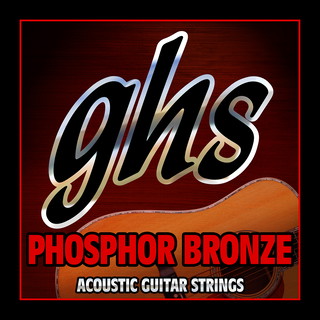 [S305] SET DE CUERDAS GHS, SERIE PHOSPHOR BRONZE, PARA GUITARRA ACUSTICA, 6 CUERDAS, METAL, CALIBRE 10-46