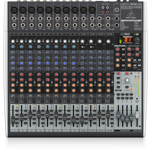 [X2442USB] MEZCLADORA PASIVA INTERFAZ XENYX BEHRINGER, 24 ENTRADAS (10XLR) (2STEREO) 4/2 BUSES, EFECTOS KLARK TEKNIK