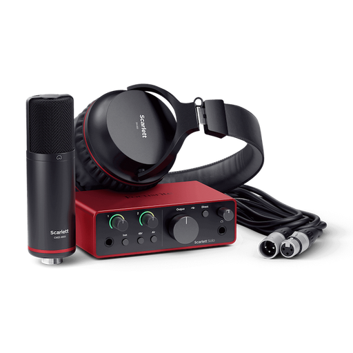 [SCARLETT SOLO STUDIO PACK G4] KIT DE INTERFAZ DE AUDIO FOCUSRITE,SERIE SCARLETT SOLO STUDIO PACK, G4, INTERFACE, MICROFONO Y AUDIFONOS.