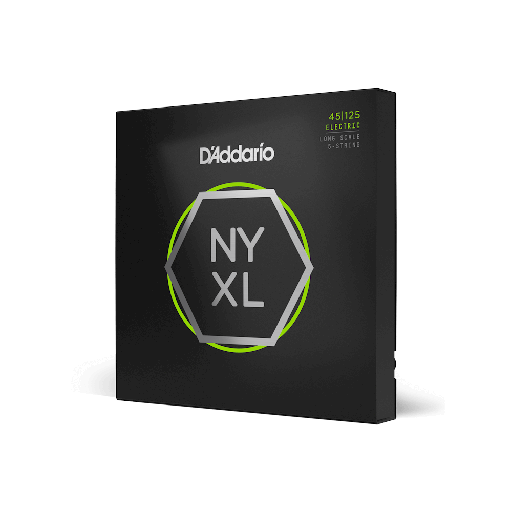 [NYXL45125 5] SET DE CUERDAS D´ADDARIO, SERIE NY, PARA BAJO 5 CUERDAS, METAL, CALIBRE 45/125, REFORMULATED NICKEL-PLATED STEEL