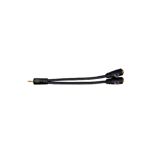 [PW-P047ZZ] CABLE (Y) D'ADDARIO, (PARA MUSICA) TRS 1/8 MACHO - 2x TS 1/8 HEMBRA, CAPA LISO NEGRO
