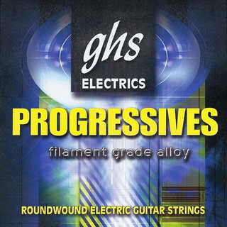 [SET PRL] SET DE CUERDAS GHS, SERIE PROGRESSIVE, PARA GUITARRA ELECTRICA, 6 CUERDAS, METAL, CALIBRE 10-46 LIGHT