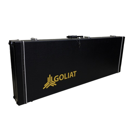 [YWG-32RT] ESTUCHE RIGIDO PARA GUITARRA GOLIAT, (HARDCASE) LIGERO, PARA TODO TIPO DE GUITARRAS ELECTRICAS, COLOR NEGRO