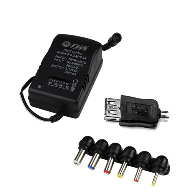 [DVSW-2500] ADAPTADOR DE CORRIENTE AC/DC NIPPON AMERICA, 4.5V A 15V, 2500mA, USO UNIVERSAL