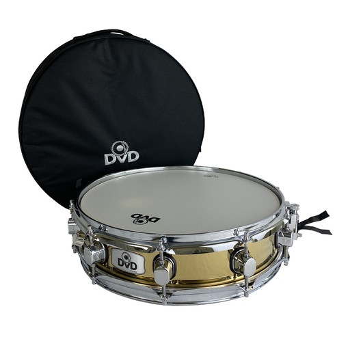 [YWSD-0316-GOLD] REDOBLANTE (PICCOLO) DVD, 14 X 3.5,   10 TONILLOS, DORADOR/NIQUELADO, CON ESTUCHE