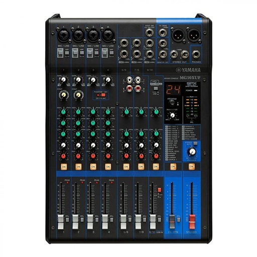 [MG10XUF] CONSOLA ANALOGA YAMAHA, DE 10 CANALES, CON INTERFAZ, EFECTOS