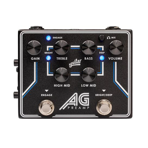 [AGPREPEDAL] PEDAL PARA BAJO AGUILAR, PREAMP/CAJA DIRECTA, ENTRADA AUX