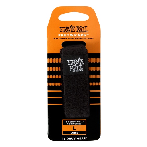 [P09614] FRETWRAP PARA GUITARRA ELECTRICA ERNIE BALL BY GRUV GEAR, ELIMINADOR DE ARMONICOS, ELECTROACUSTICA Y BAJO, TALLA L