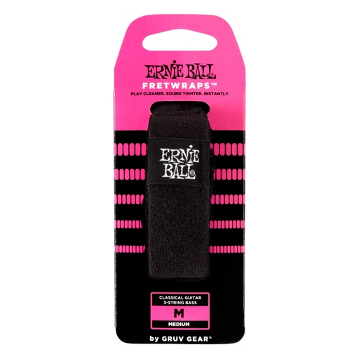 [P09613] FRETWRAP PARA GUITARRA ELECTRICA ERNIE BALL BY GRUV GEAR, ELIMINADOR DE ARMONICOS, ELECTROACUSTICA Y BAJO, TALLA M