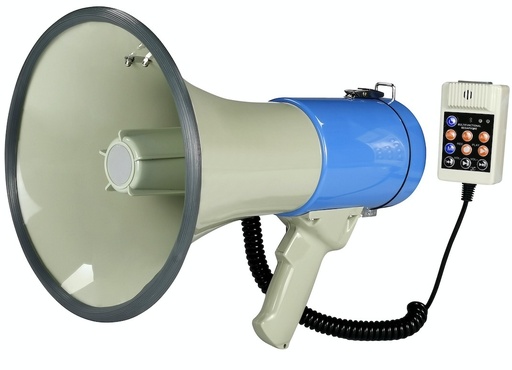 [MG-LU25PRO-BL] MEGAFONO LUNA, 50 WATTS MAX, BT/MP3/SD/USB/AUX, RECARGABLE, 240 SEG LOOP.