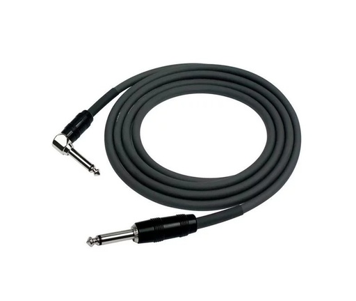 [IPC-202B-6M/BK] CABLE PARA INSTRUMENTO KIRLIN, TS 1/4 MACHO "L" A TS 1/4 MACHO RECTO, 6 METROS, COLOR NEGRO
