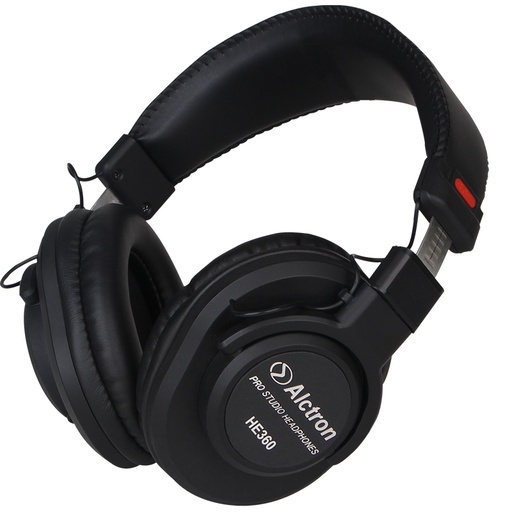 [HE-360] AUDIFONOS (AURICULARES) ALCTRON, PARA DJ PROFESIONAL, 20 Hz-20 kHz, ALTA DEFINICION, IMAN DE NEODIMIO, NEGRO
