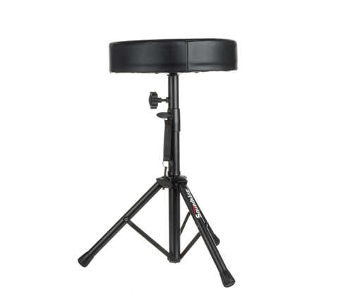 [DF089] BANCO PARA BATERIA SOUNDKING, REDONDO, ALTURA MAXIMA 62 CM, BASE TIPO TRIPIÉ, COLOR NEGRO
